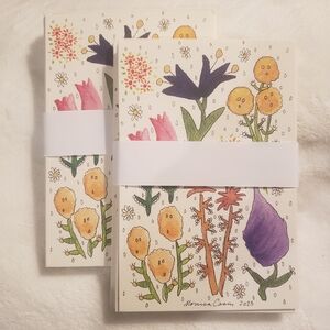 Watercolor Floral Design Stationary Set (16 cards)